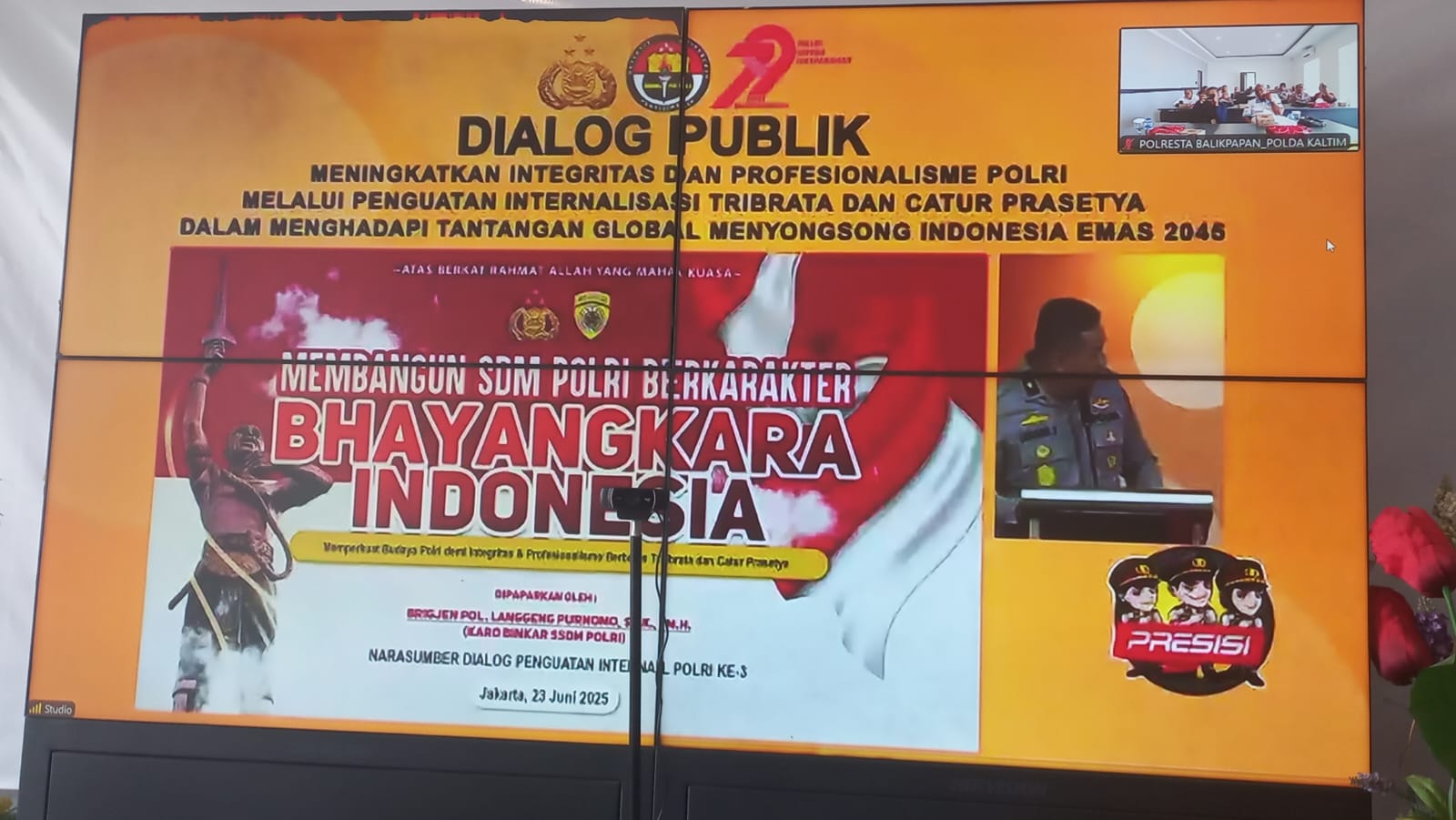 Menuju Indonesia Emas 2045, Polresta Balikpapan Gelar Dialog Publik Bahas Tantangan Global