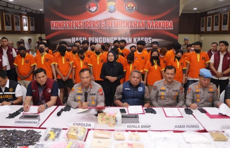 Polda Kepri Ungkap 26 Kasus Narkotika Dengan 39 Tersangka, Musnahkan Barang Bukti & Selamatkan 100 Ribu Jiwa