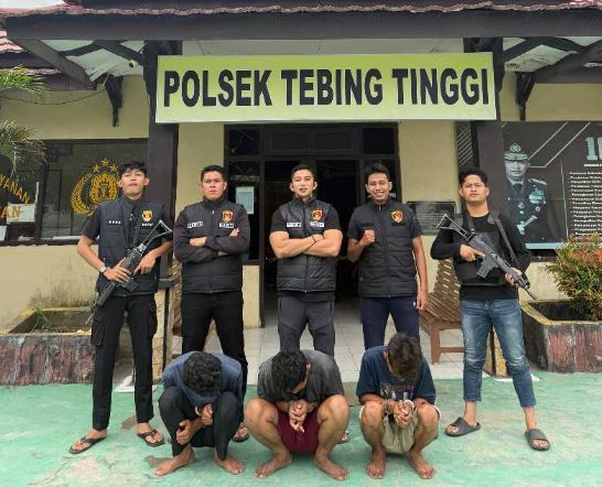 Buser Polsek Tebing Tinggi Berhasil Amankan 3 Terduga Pelaku Curanmor dalam Satu Malam