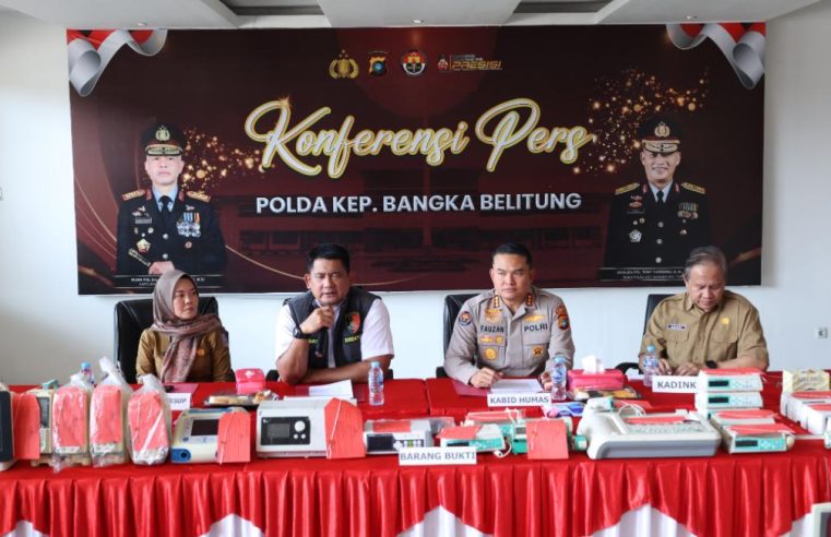 Polda Babel Berhasil Ungkap Kasus Pencurian Alkes Ventilator Milik RSUP, 3 Pencuri & 2 Penadah Ditangkap