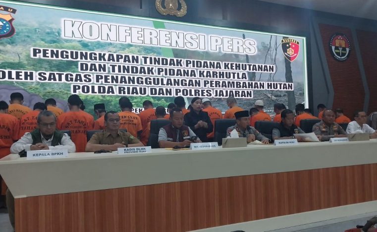 Polisi Berhasil Menangkap 24 Tersangka Perambahan Hutan di Wilayah Riau