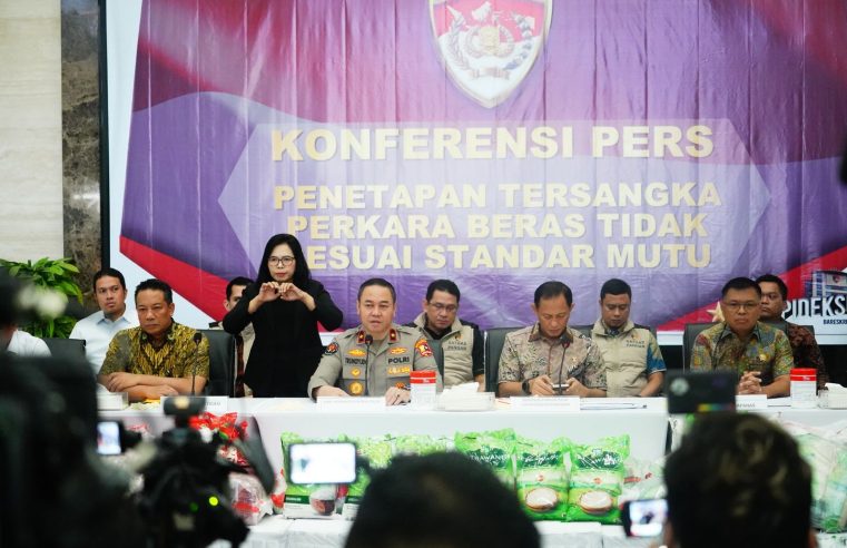 Tim Satgas Pangan Polri Tetapkan Tiga Tersangka Kasus Beras Tak Sesuai Mutu