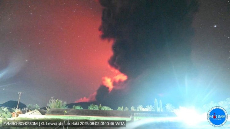 Gunung Lewotobi Laki-laki Erupsi Kapolda NTT Minta Warga Tenang