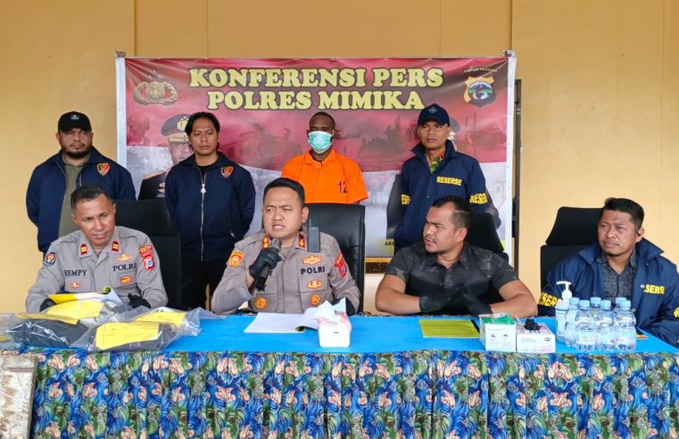 KAS (26) Pelaku Pencurian dengan Kekerasan dan Pembunuhan di Timika Ditangkap