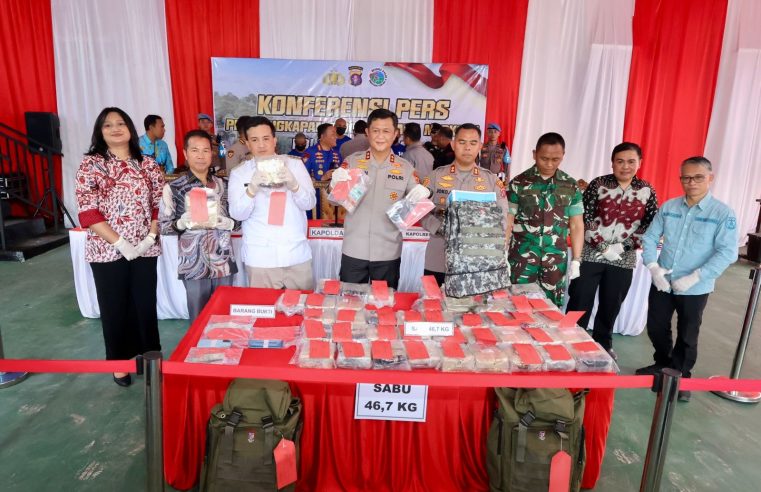 Komitmen Polda Kalteng Memberantas Narkotika, 46,7 Kg Sabu Berhasil Disita