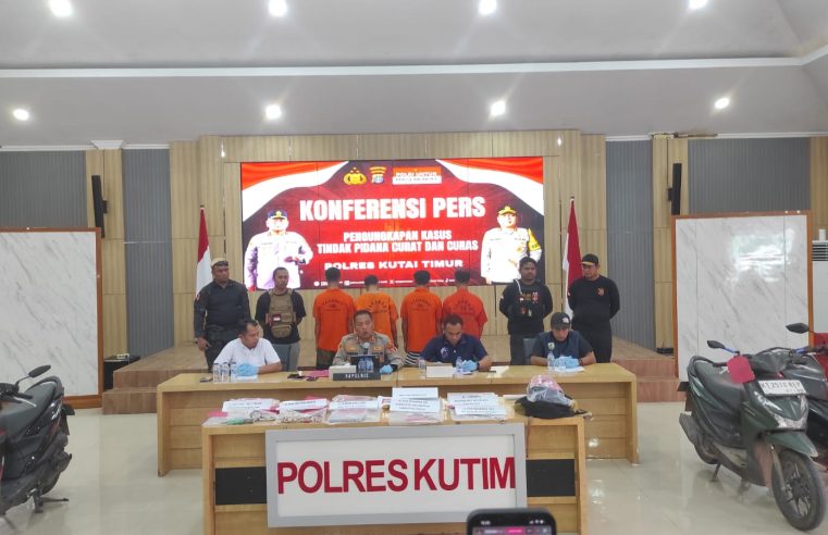 Tiga Pelaku Pencurian dengan Kekerasan di Konter Brilink Ditangkap Polres Kutim Satu Lainnya Buron
