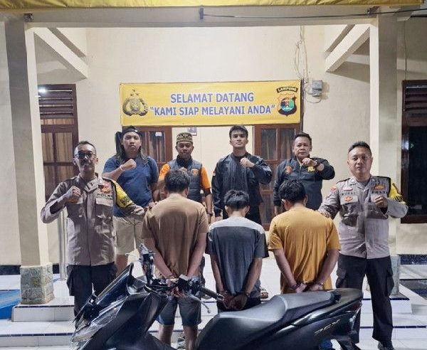 Tiga Pelaku Penipuan dan Penggelapan Sepeda Motor Diamankan Polsek Pugung Tanggamus Lampung
