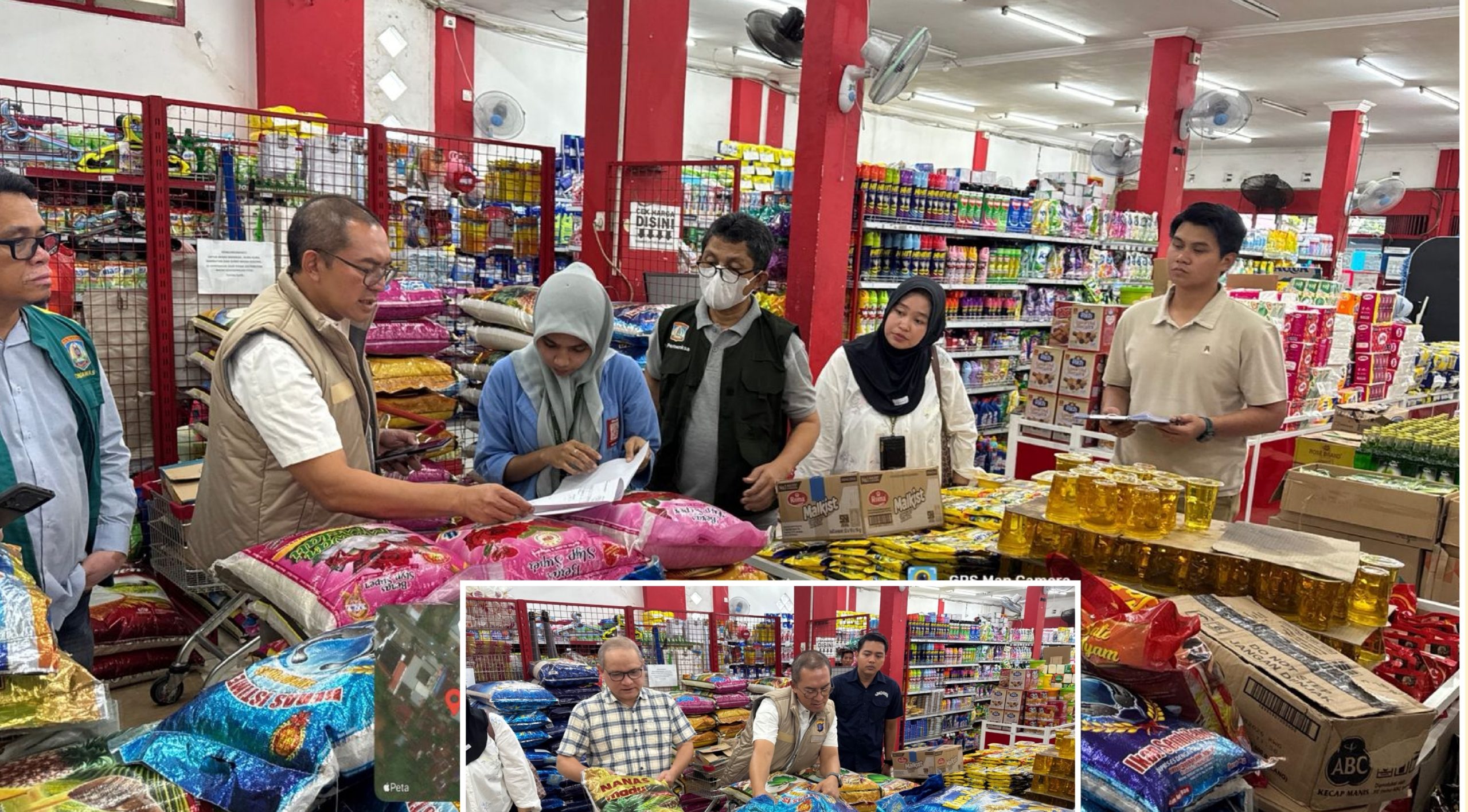 SATGAS PANGAN GABUNGAN GELAR PENGECEKAN HARGA BERAS DI WILAYAH PROVINSI KALTIM