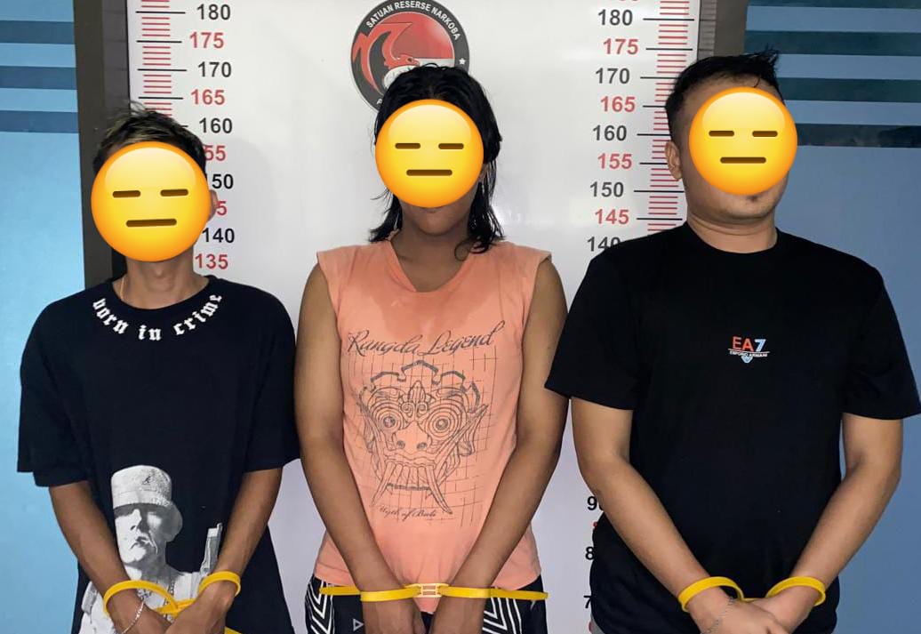 Polresta Balikpapan Ungkap Tiga Pelaku Narkoba, Sita 1,65 Gram Sabu