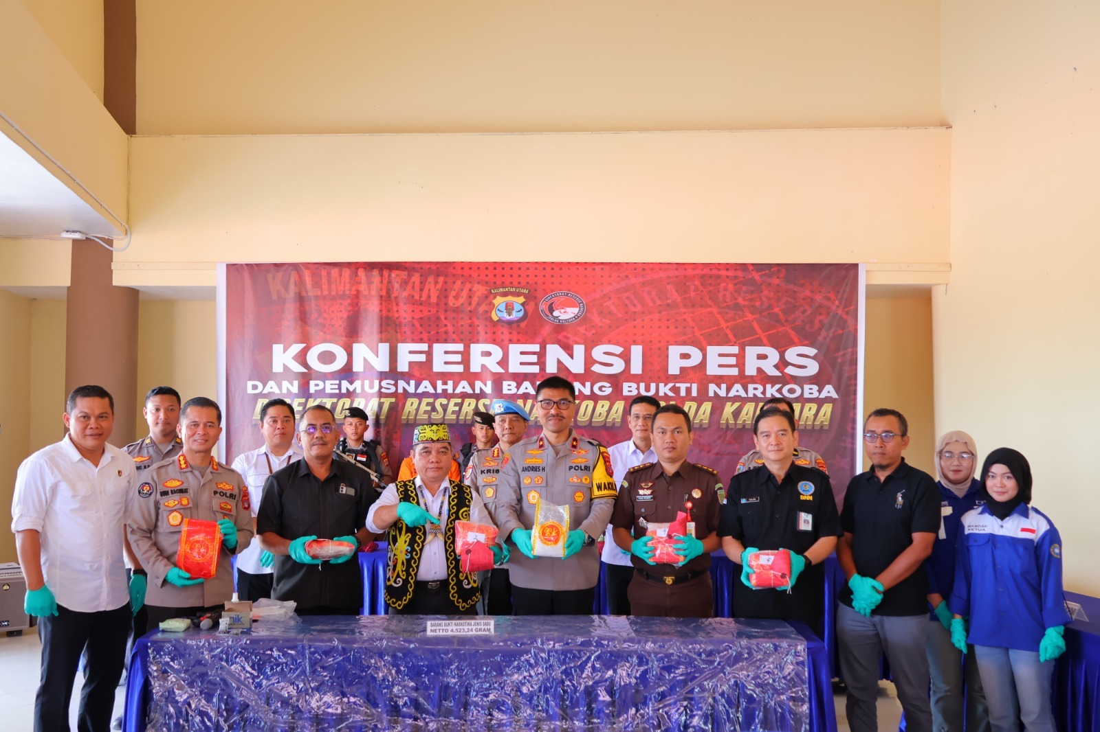 Komitmen Berantas Narkoba, Polda Kaltara Musnahkan Sabu Seberat 4.523,24 Gram