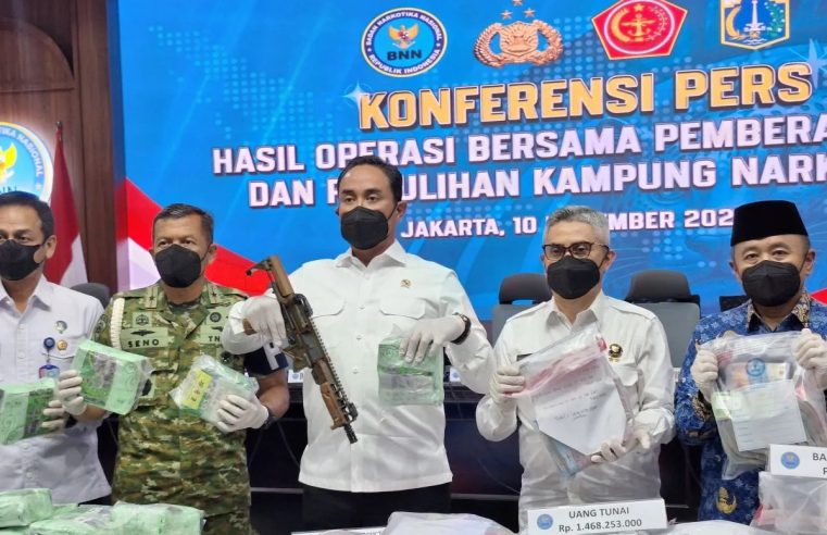 BNN Amankan 1.259 Orang dan Barang Bukti Narkotika Senilai Miliaran Rupiah
