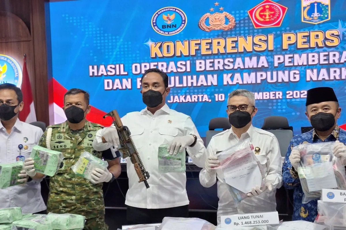 BNN Amankan 1.259 Orang dan Barang Bukti Narkotika Senilai Miliaran Rupiah