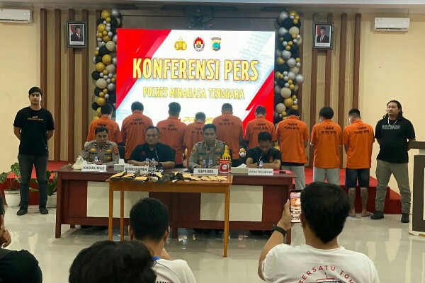 Polisi Tangkap 10 Orang Usai Bentrok di Minahasa Tenggara, Terdapat Tersangka Pembunuhan Berencana
