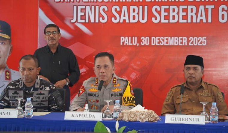 Polda Sulteng Rilis Kinerja Akhir Tahun 2025, Musnahkan 60 Kg Sabu dan Catat Penurunan Kecelakaan Lalu Lintas