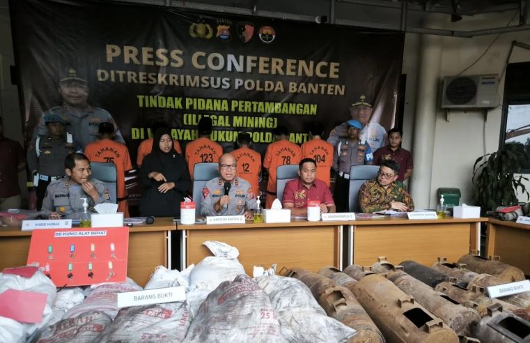 Kapolda Banten: Penambangan Ilegal Akan Ditindak Tegas, 8  Orang Tersangka Diamankan