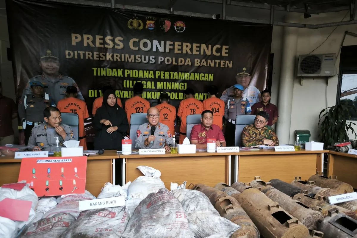 Kapolda Banten: Penambangan Ilegal Akan Ditindak Tegas, 8  Orang Tersangka Diamankan