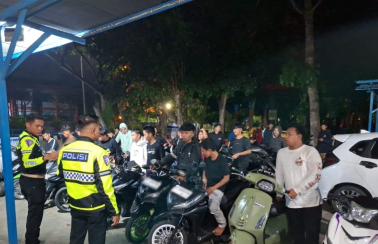 Patroli Blue Light Satlantas Samarinda Tangkap 32 Kendaraan Diduga Balap Liar