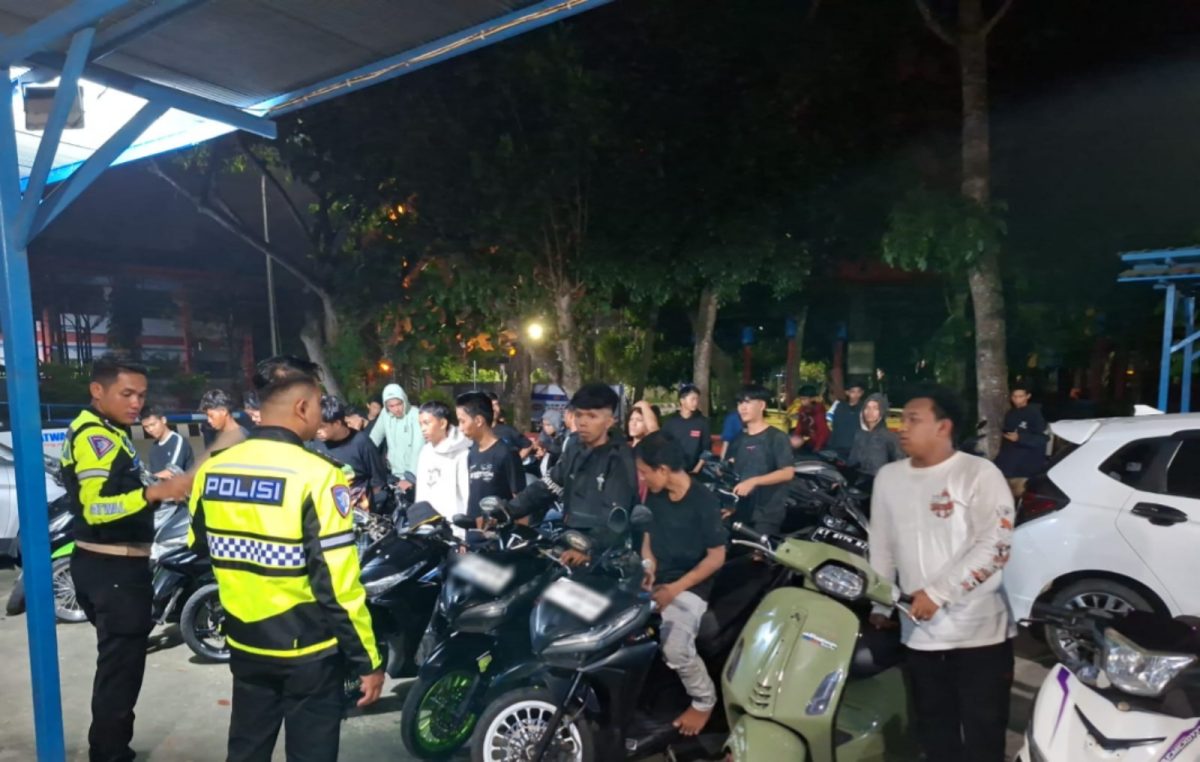 Patroli Blue Light Satlantas Samarinda Tangkap 32 Kendaraan Diduga Balap Liar