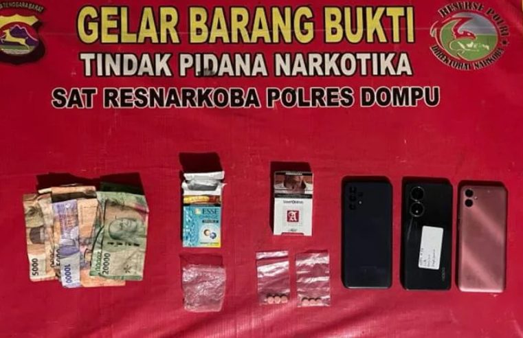 Laporan Masyarakat Bawa Hasil, Tim Satresnarkoba Polres Dompu Bekuk Lima Pengguna Narkotika Jenis Ekstasi