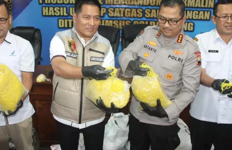 Produksi Mie Berformalin Sejak 2019, Satu Tersangka Inisial WH 38 Tahun Diamankan di Boyolali