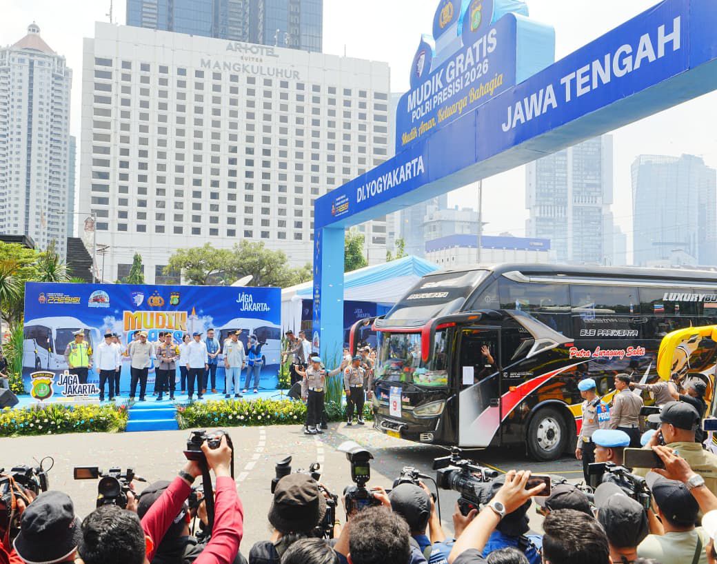 80 Bus Mudik Gratis Polri Berangkat, Kapolri Listyo Sigit: Angka Kecelakaan Turun 40,91 Persen