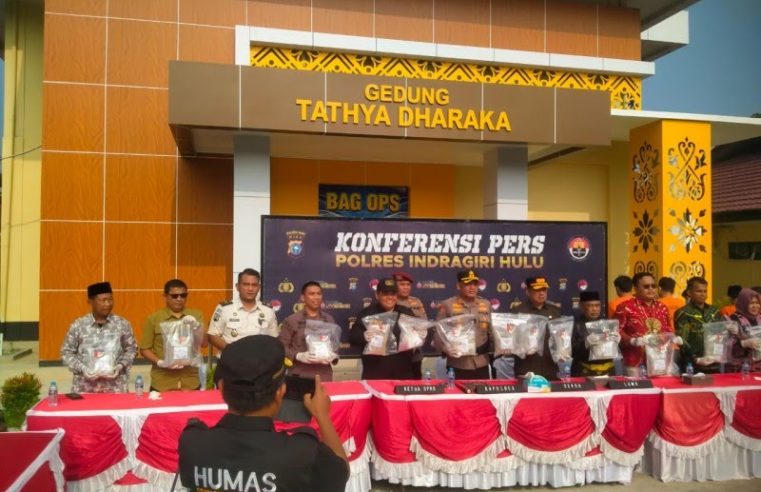 Putus Rantai Jaringan Lintas Provinsi, Polres Inhu Sita 9,2 Kg Sabu dan Ribuan Ekstasi