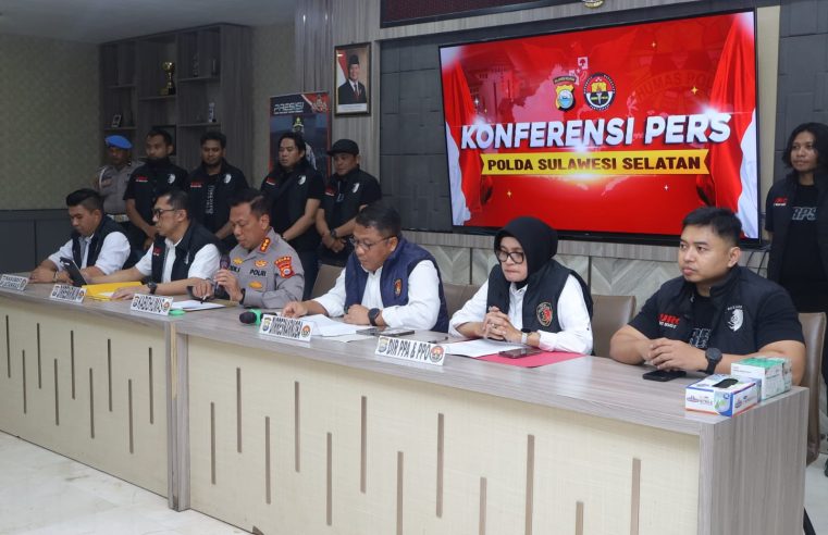 Konferensi Pers Polda Sulsel: Capaian Pengungkapan Kasus Selama Enam Bulan Pertama Tahun 2026