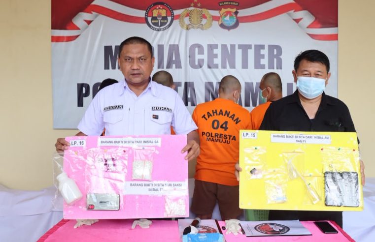 Pasangan Calon Pengantin dan Calon Ipar Terjaring Kasus Sabu, Polresta Mamuju Amankan Empat Tersangka