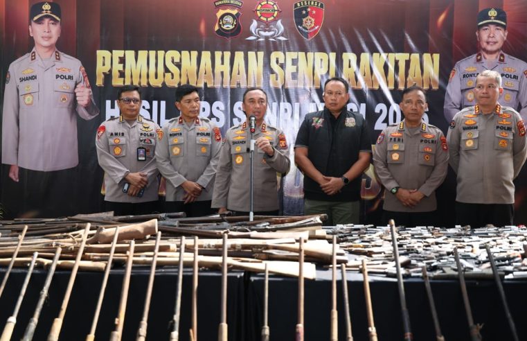 Tegas! Polda Sumsel Hapuskan Ratusan Senjata Api Ilegal, Pastikan Rasa Aman Masyarakat