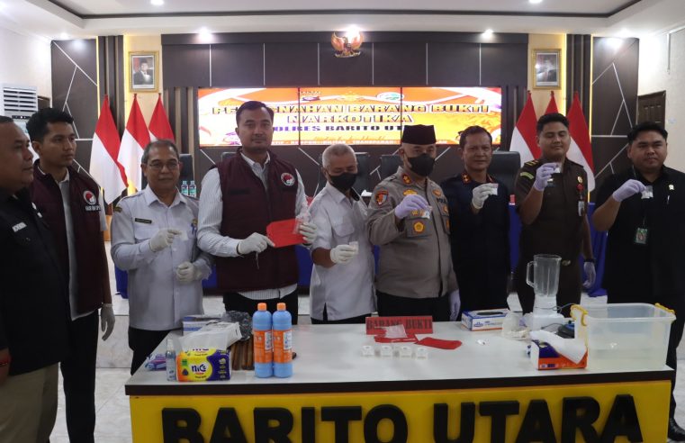Ungkap Tiga Kasus Narkotika, Polres Barito Utara Musnahkan Barang Bukti Sebanyak 55,8 Gram