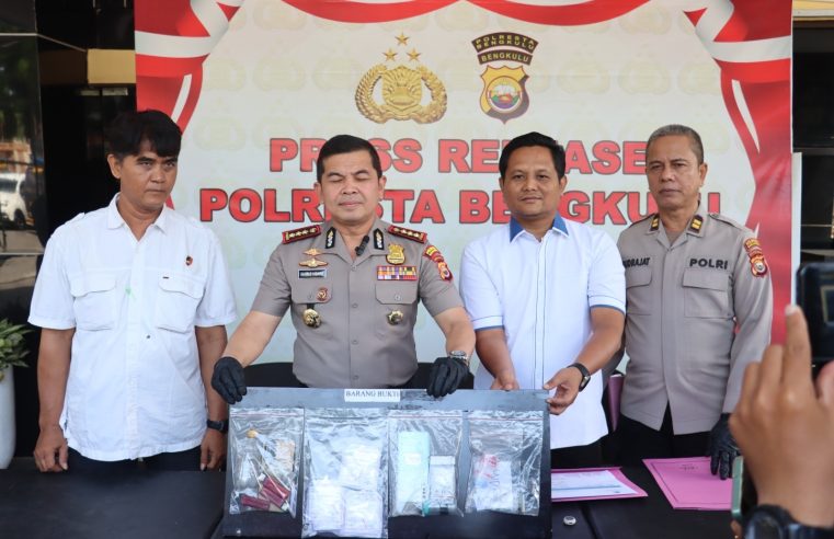 4,64 Gram Sabu Disita, Tiga Residivis Diamankan Polresta Bengkulu