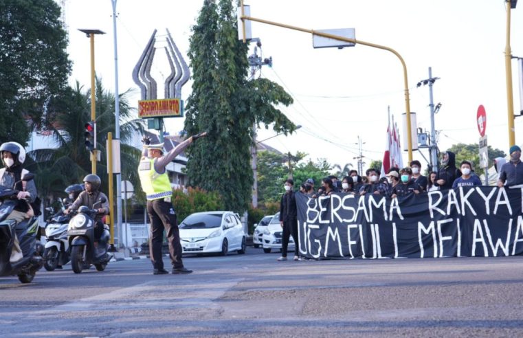 Sempat Ada Gangguan Kecil, Aksi Mahasiswa UGM di Yogyakarta Berakhir Aman