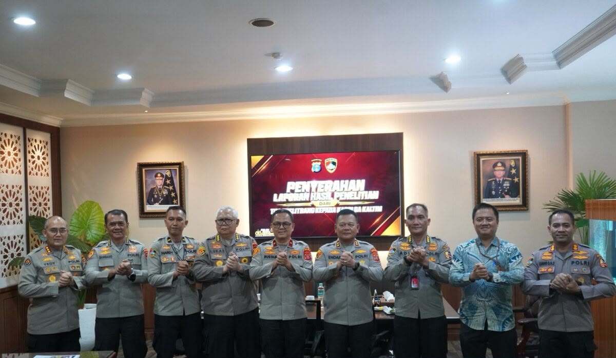 Perkuat Kebijakan dan Kinerja, Kapolda Kaltim Terima Hasil Penelitian Puslitbang Polri