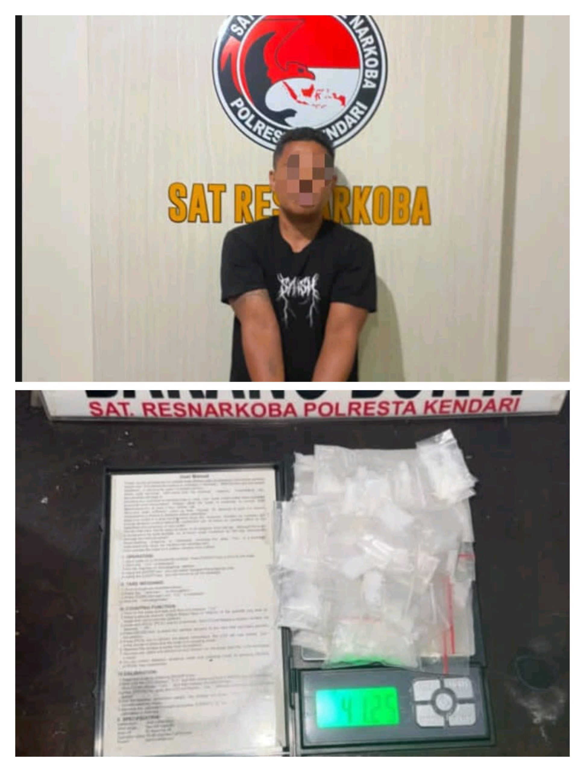 63 Paket Sabu Disita, Polresta Kendari Bongkar Peredaran Narkotika di Perumahan Baruga
