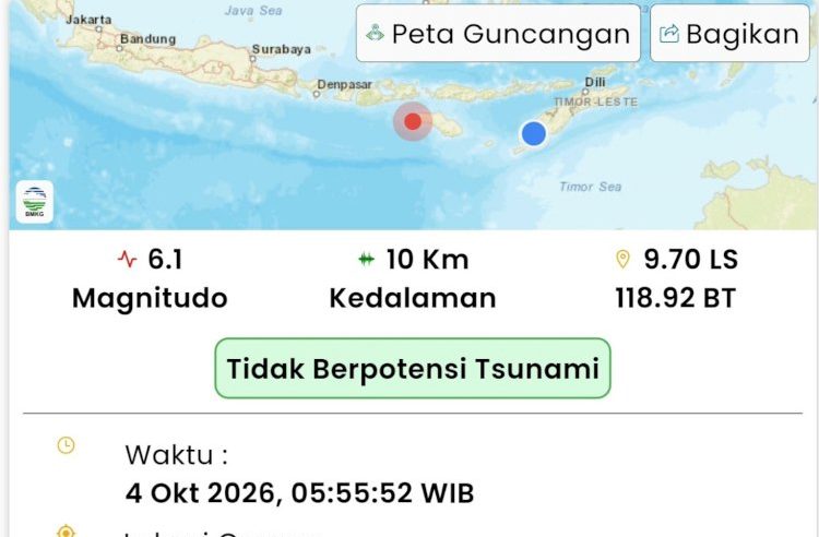 Gempa M 6,1 Sumba Barat Daya: Situasi Kondusif, Polda NTT Imbau Warga Hati-hati terhadap Hoaks